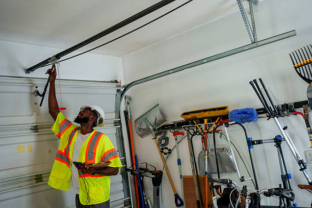 Professional Garage Door Panel Replacement technician working in Jerauld County County, SD